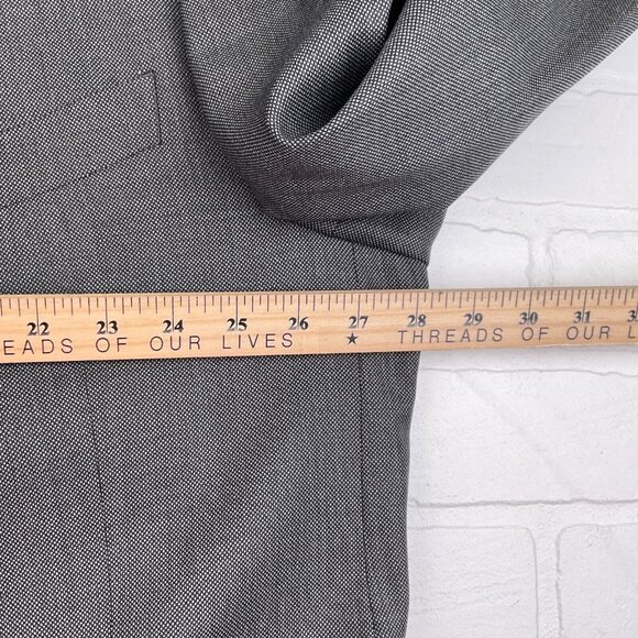 Joseph Abboud Blazer Men 56R‎ Gray Bespoke Birdseye Reda Super 130s Wool Jacket - Picture 11 of 16